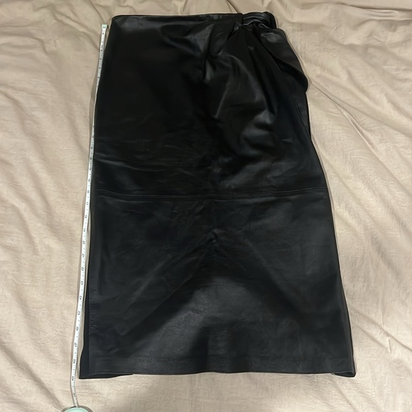 Diane von Furstenberg Lamb Leather Skirt - Picture 6 of 11